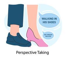 Empathy. Deep understanding, sympathy and compassion. Taking vector