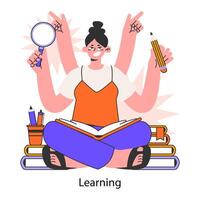 Self-development. Increasing of individual or professional competencies vector