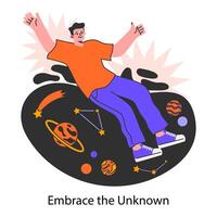 Embrace the unknown. Self-development. Increasing of individual vector