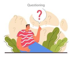 Curiosity set. Inquisitiveness and openness to new ideas and concepts. vector