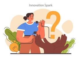 Curiosity set. Inquisitiveness and openness to new ideas and concepts. vector