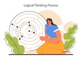 Critical thinking skill. Strategic decision-making, brainstorming vector