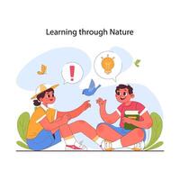 Child cognitive development. Process of kids intelligence and personality vector