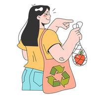 Upcycling. Process and technique of reuse and utilizing waste. Zero waste vector