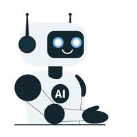 The robot extending its hand as a sign of friendship and acquaintance vector