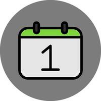 1 Date Icon Design vector