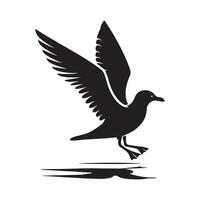 silhouettes of birds flying illustration isolated white background. vector