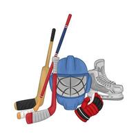 Illustration of hockey vector