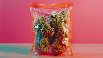 Weed marijuana pack isolated photo