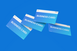 Artistic Business Card Mockup Template with Minimal Background psd