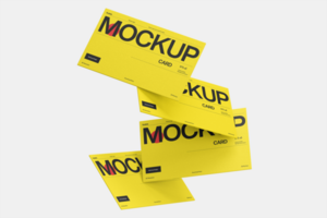 Dynamic Design Business Card Mockup Template for Branding psd