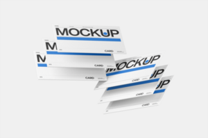 Multiple Business Card Name Mockup Template psd