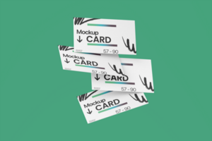 Creative Business Card Mockup Template with Abstract Design psd