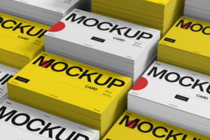 Multiple Business Card Mockup Template for Branding and Marketing psd