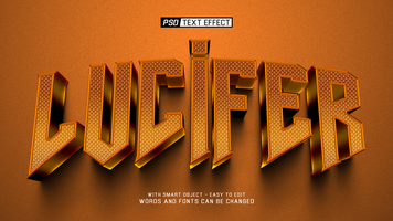 lucifer 3d text effect psd