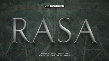 rasa 3d text effect psd