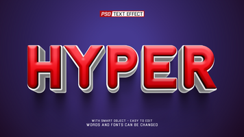 hyper text effect psd