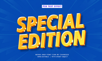 Special Edition 3D Editable Text Effects psd
