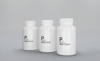 3d realistic render pill box mockup design psd