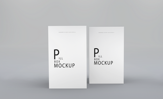 3d realistic render pill box mockup design psd