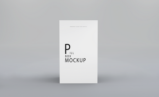 3d realistic render pill box mockup design psd