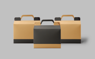 3d render of craft paper mockup template psd