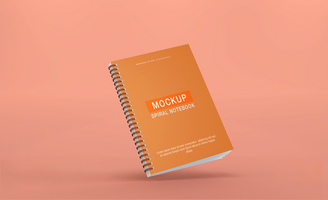 3d rendering notebook mockup psd