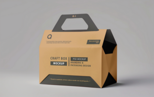 3d render of craft paper mockup template psd