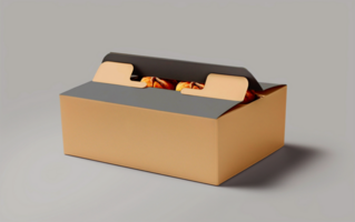 3d render of craft paper mockup template psd