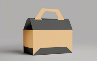 3d render of craft paper mockup template psd