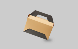 3d render of craft paper mockup template psd