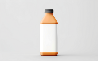 front view bottle mockup isolated psd