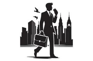 Print a man silhouette image and icon. vector