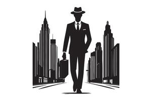 Print a man silhouette image and icon. vector