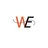WE initial letter logo design vector