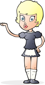 dibujos animados camarera dibujo png