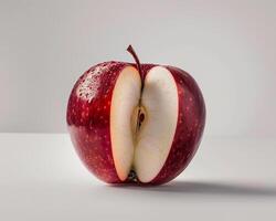 an apple with a bite taken out of it photo