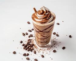 A Milkshake with Whipped Cream and Coffee Beans photo