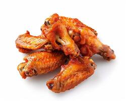 Pile of Wings on a White Surface photo