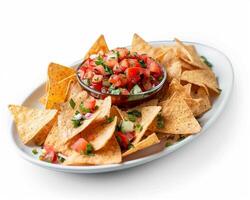 nachos with salsa photo