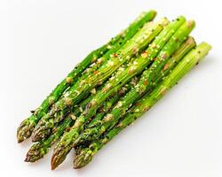 asparagus with sesame seeds photo
