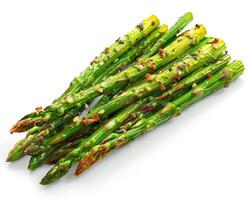 asparagus with garlic and herbs photo