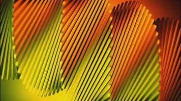 Black background with red and yellow stripes. Design. Slow moving lines in 3d format creating the effect of hypnosis. video