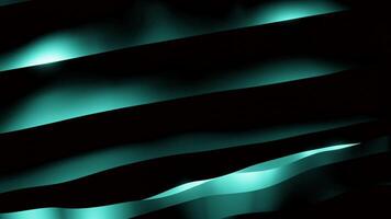 Wavy stripes in flow of moving surface. Design. Flow of wavy surface moving with parallel reflection. Virtual wavy stripes move and are reflected on black background video