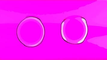 Blue and pink background with big bubbles. Design. A bright background with transparent bubbles running in different directions made in abstraction. video