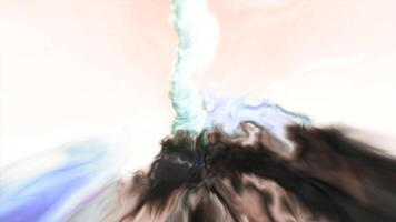 Blurred colors in plasma background. Motion. Mirrored or molten metallic textures in stream. Abstract animation of background with spots of plasma paints video