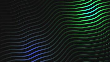 Lines bend in waves with psychedelic effect. Design. Thin lines bend in waves on black background. Beautiful metal lines move with psychedelic bend in space video