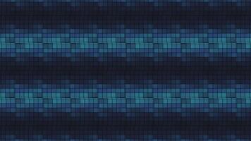Blue and yellow grid of squares. Motion. A light pattern with a network made of small squares in animation. video