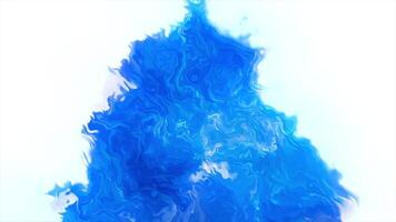 Light background with emerging blots of bright paint. Motion. Blue and purple gouache blob made in animation splashing in different directions. video