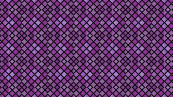 Mosaic pattern with lots of squares. Motion. Background with pattern of lines and grid with squares. Square grid of lines in geometric mosaic video